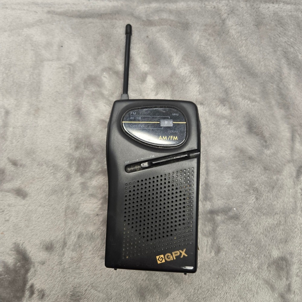 GPX Gran Prix AM/FM Pocket Radio Model A2092 Black Portable Handheld Parts Only